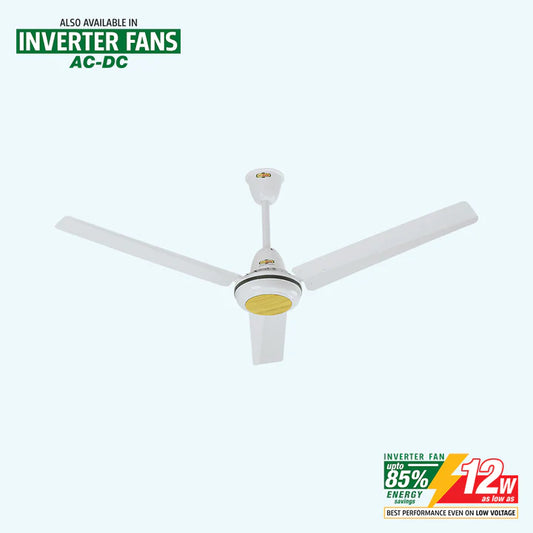 Super Asia Ceiling Fan Jazz Plus Modle Inverter AC DC  Fan 56 Inch 35 watts 99.9% Pure Copper Wire Brand Warranty