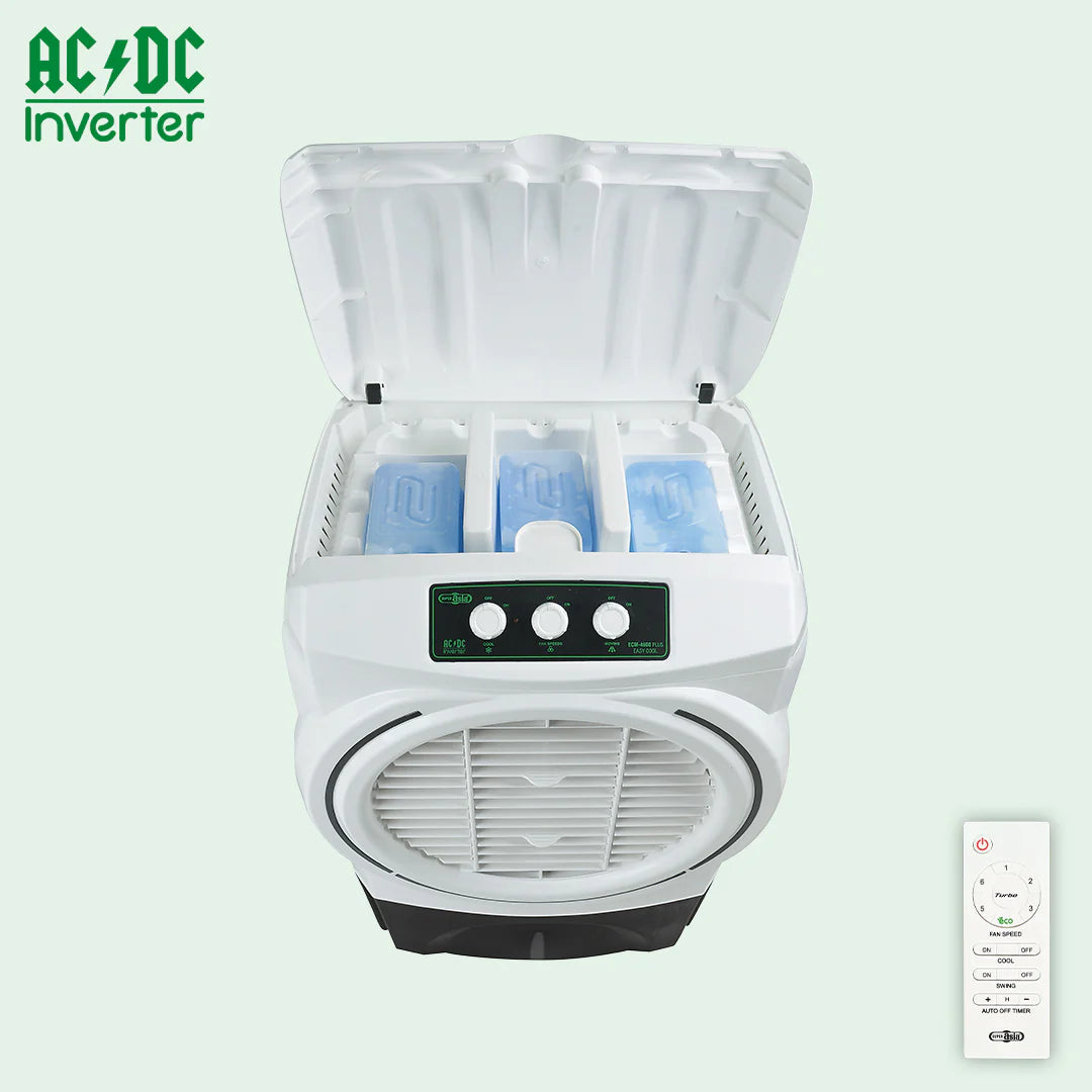 Super Asia Hybrid Room Cooler ECM-4600 Plus AC DC Advance Technology 2025 Modle Moveable Grill Energy Saver Turbo Fan With Ice Box New Model Brand Warranty