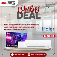 Combo Deal Discount Offer (Haier Air Conditioner Ac 1 Ton – 12 HFC) (Haier 32" LED S8OSERIES-H32S80EFX) (Haier DC Inverter AC UPS Device)