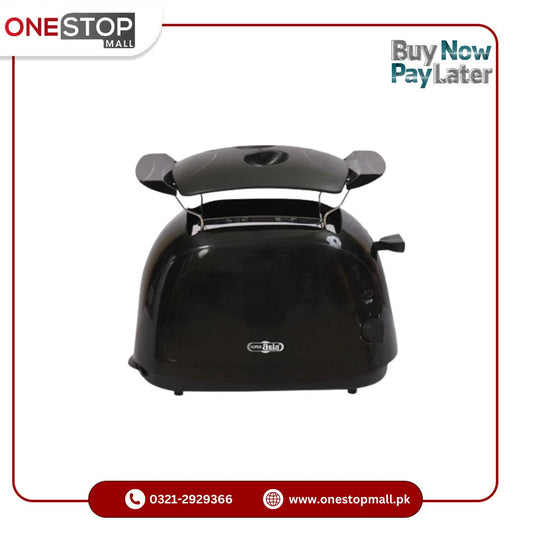 Super Asia Toaster ET-501 Wide slot grill Adjustable browning control/6 setting 1 Year Brand Warranty