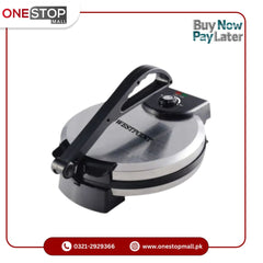 Westpoint Roti Maker WF-6514T Deluxe Roti Maker Non Stick 12 Inch Plate Silver & Black  2 Years Brand Warranty