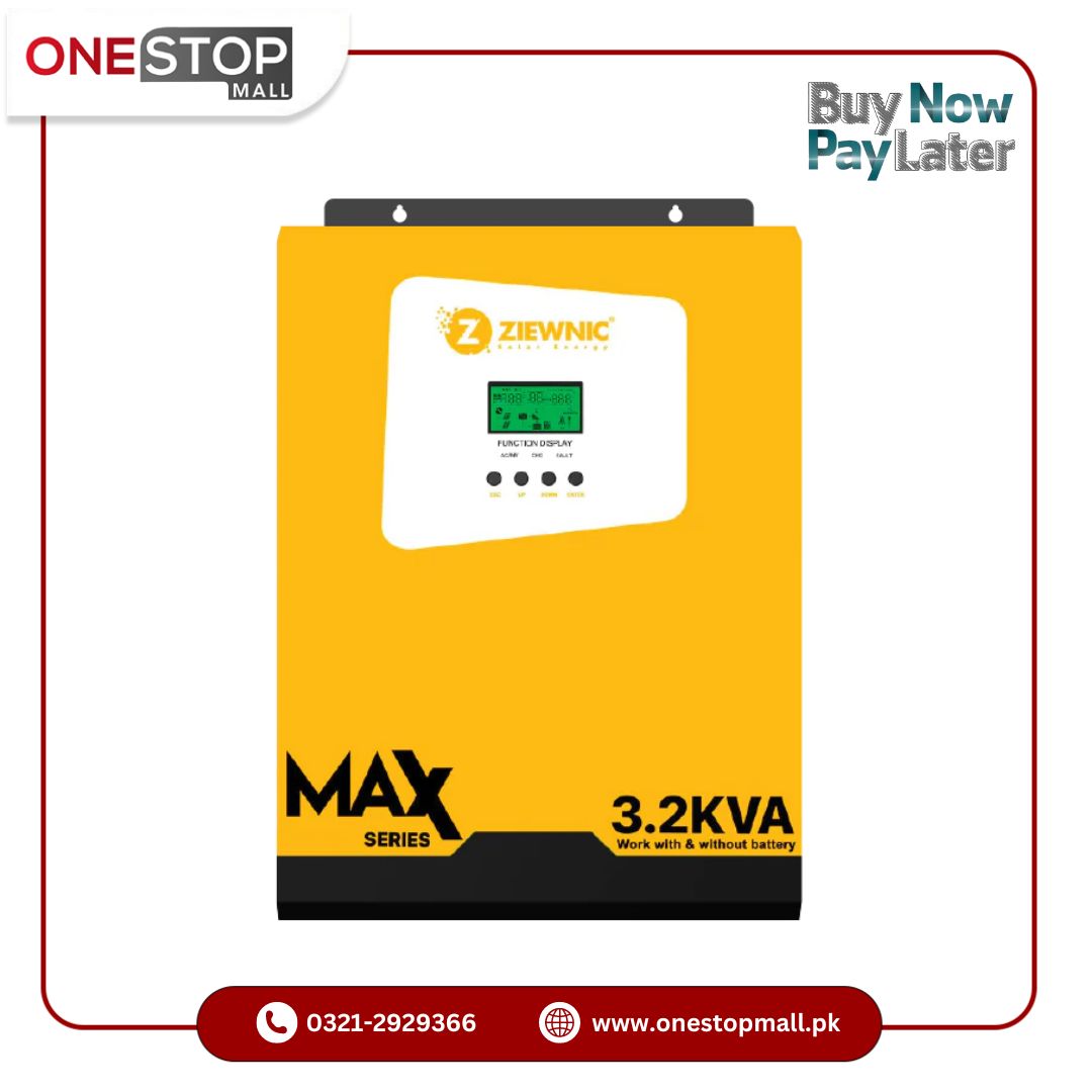 ZIEWNIC MAX - PV4200 (3.2 KVA) SOLAR HYBRID INVERTER Running With Battery & Without Battery 100% Pure Sine Wave Solar Inverter  5 Years Brand Warranty