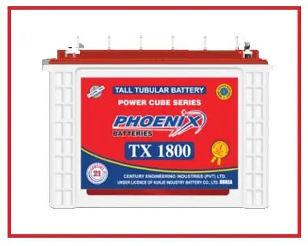 Phoenix Battery TX 1800 185 AH Tubular Phoenix Battery 1 year Warranty