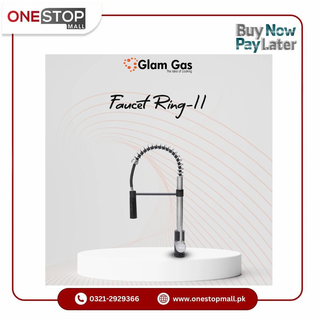 Glam Gas Faucet (Faucet Ring-11) Pull out System Imported Aerater Stainless Steel Flexible Hose Brand Warranty