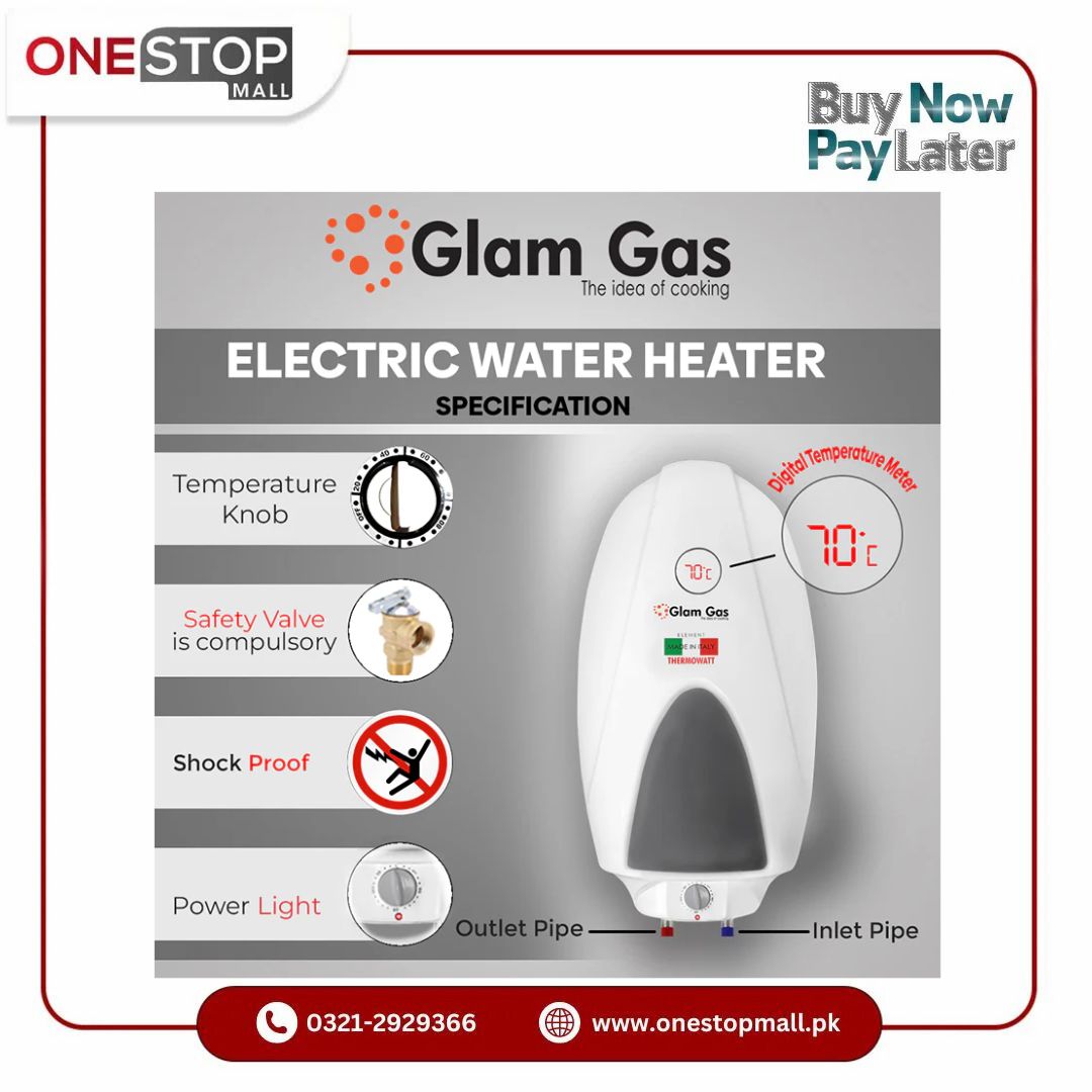 Glam Gas Electric Water Heater Semi-35 High Quality Semi Instant Water Weater Brand warranty