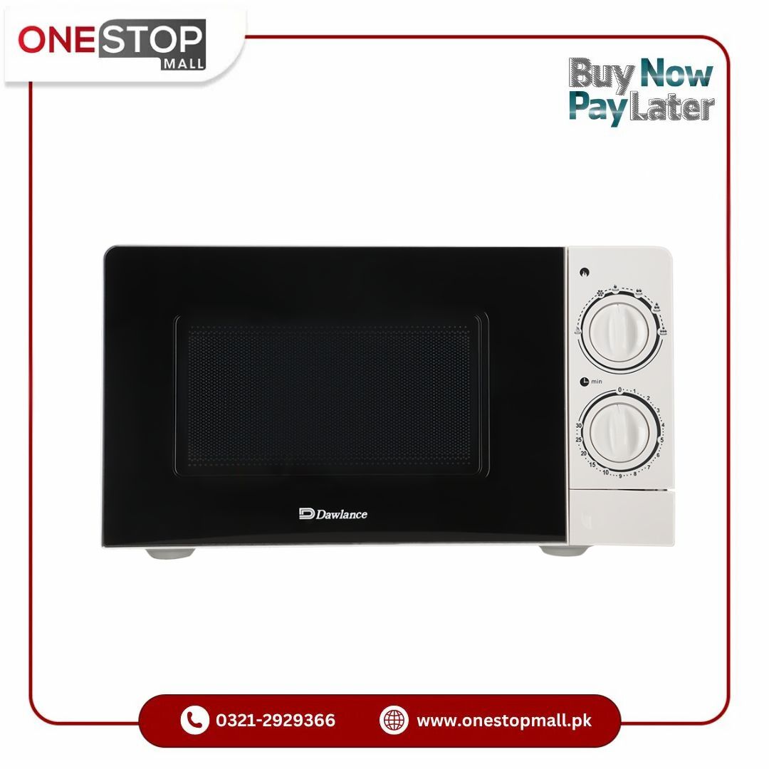 Dawlance Microwave Oven DW-220S Digital Solo 20L Capacity 5 Power Levels Mechanical Rotary Controls Brand Warranty