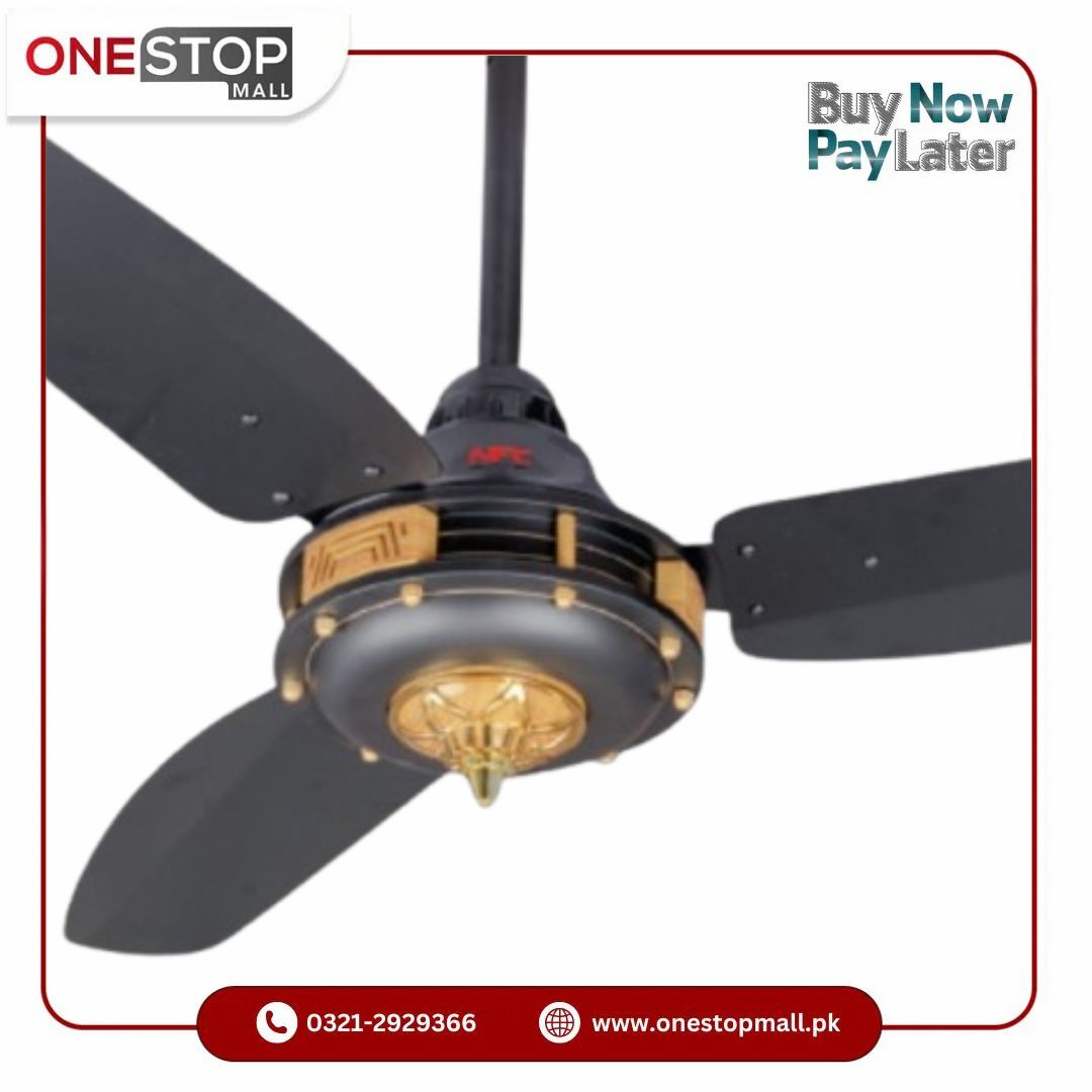 NFC AC DC Ceiling Fan Lotus Model 56 Inch Inverter Pure Copper Winding Remote Control Brand Warranty