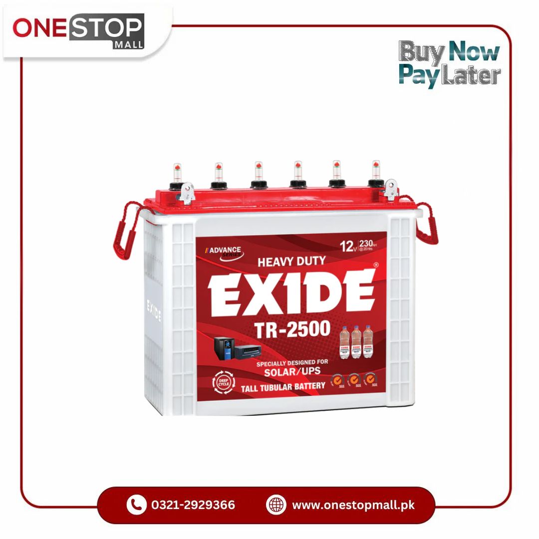 EXIDE TR-2500 Tall Tubular Battery Price in Pakistan Only For Karachi Brand Warranty