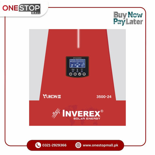 Inverex Yukon II 3.5 KW-24V Solar Inverter High efficiency pure sine wave inverter 5 Years Brand Warranty