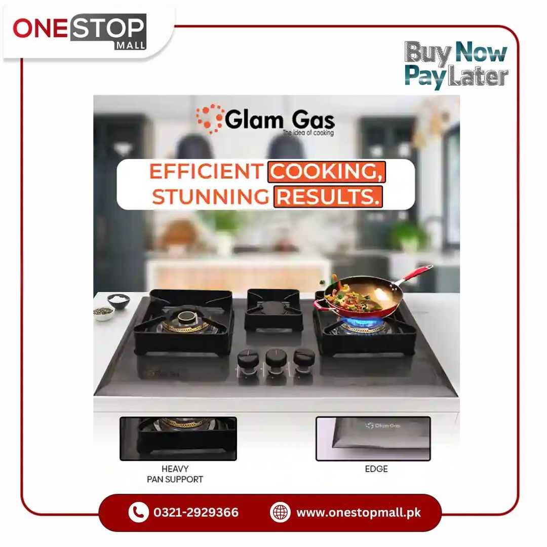 Glam Gas Built In Hob (Model Black Berry) Auto Ignition System (Natural Gas & LPG) Brand Warranty