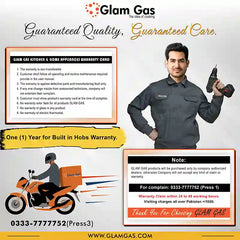 Glam Gas Built In Hob (Model Black Berry) Auto Ignition System (Natural Gas & LPG) Brand Warranty