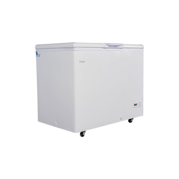 Haier Deep Freezer 13 Cu Ft/Turbo Cool/Single Door/HDF-345 SD (100 Hour Cooling Retention/ 30% Fast Freezing/ Wide Voltage/ -28 c Cooling Depth / Ref & DF Adjustable ) White Colour Deep Freezer/10 Years Warranty