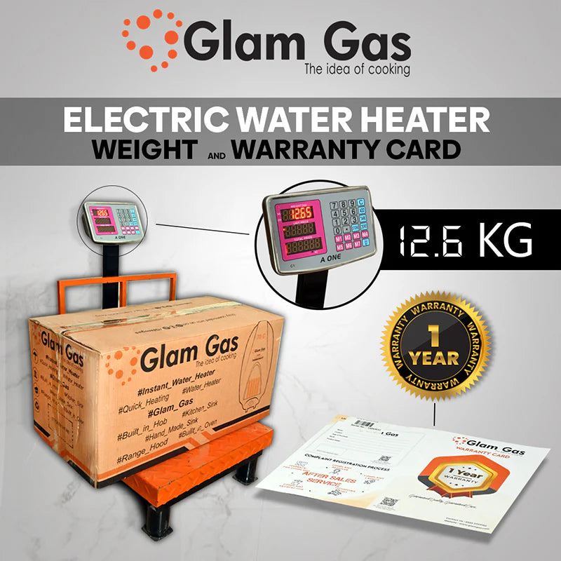 Glam Gas Electric Water Heater Semi-35 High Quality Semi Instant Water Weater Brand warranty