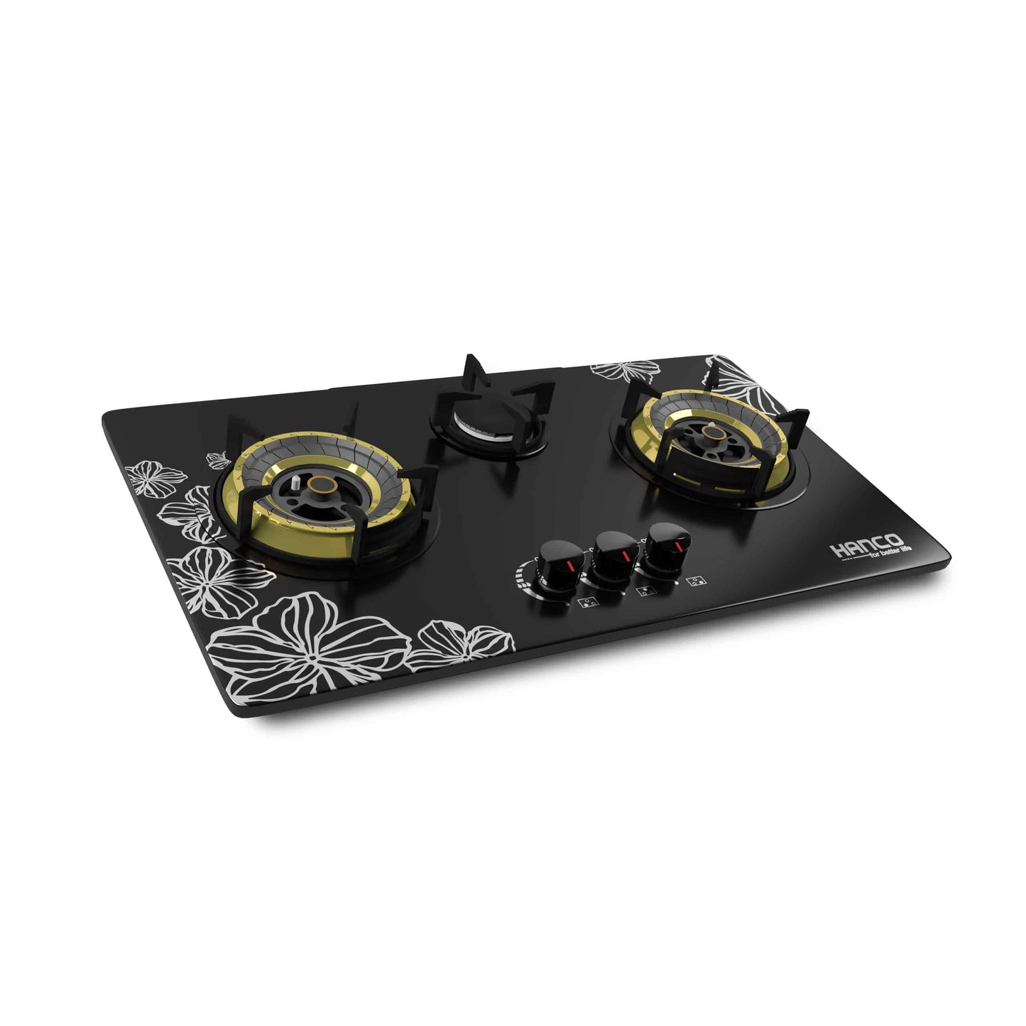 Hanco Built in Hob Stainless Steel Hob with Brass Burners (Model 220) - Auto Ignition Stove