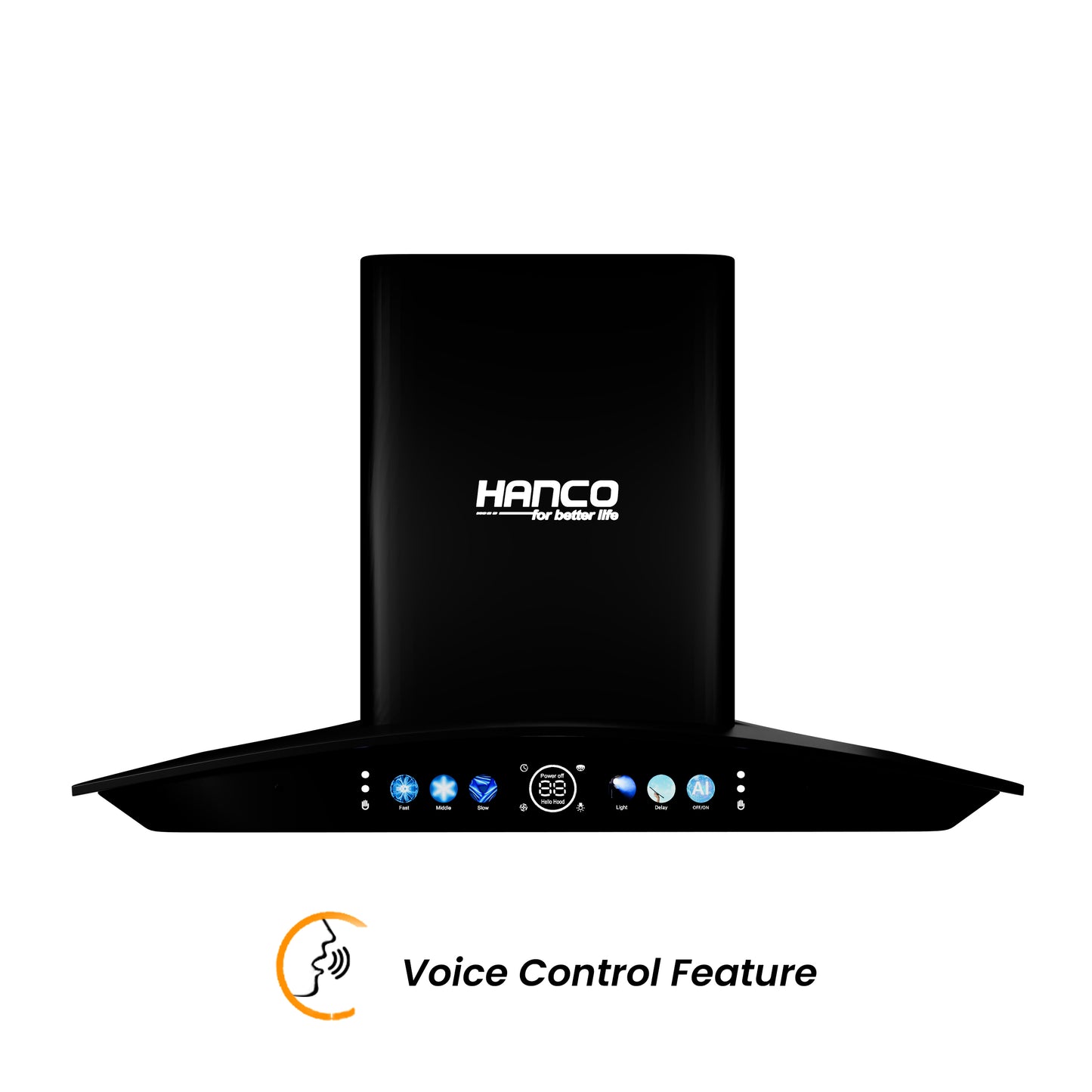 Hanco Hood with Smart Voice Control Model HDE-85 Advance Auto Cleaning, Hand Motion Sensor 1 Year Brand Warranty