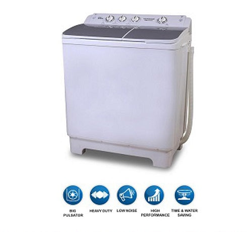 Kenwood Washing Machine KWM-1012 Turbo Wash Semi Automatic  White 10KG 1 Year Brand Warranty