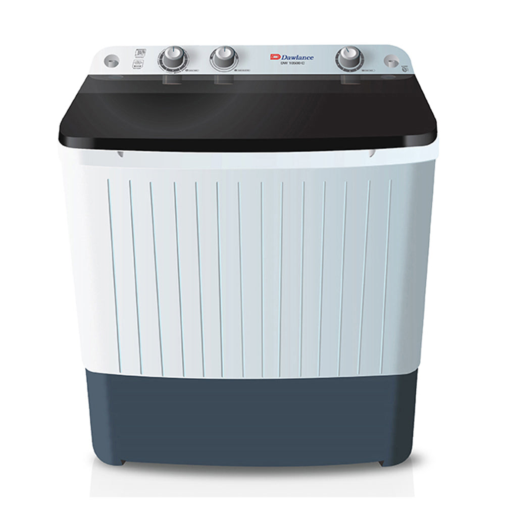 Dawlance Washing Machine 12 kg Twin Tub  Semi Automatic DW 10500 C White Color 10 Years Brand Warranty