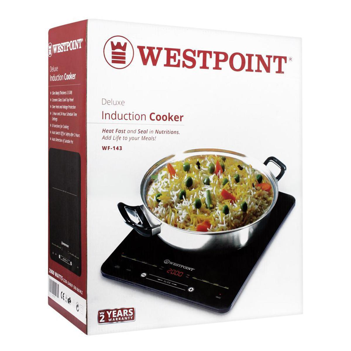 Westpoint Induction Cooker WF-143 Ceramic Glass Cook Top Panel 2 Years Brand Warranty