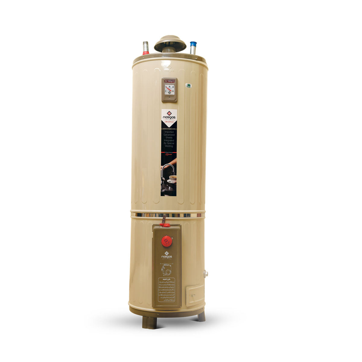 NasGas Geyser 25 Gallon DG-25 DLX Deluxe Prime Heavy Gauge 14 x 16 Water Tank 1 Year Brand Warranty