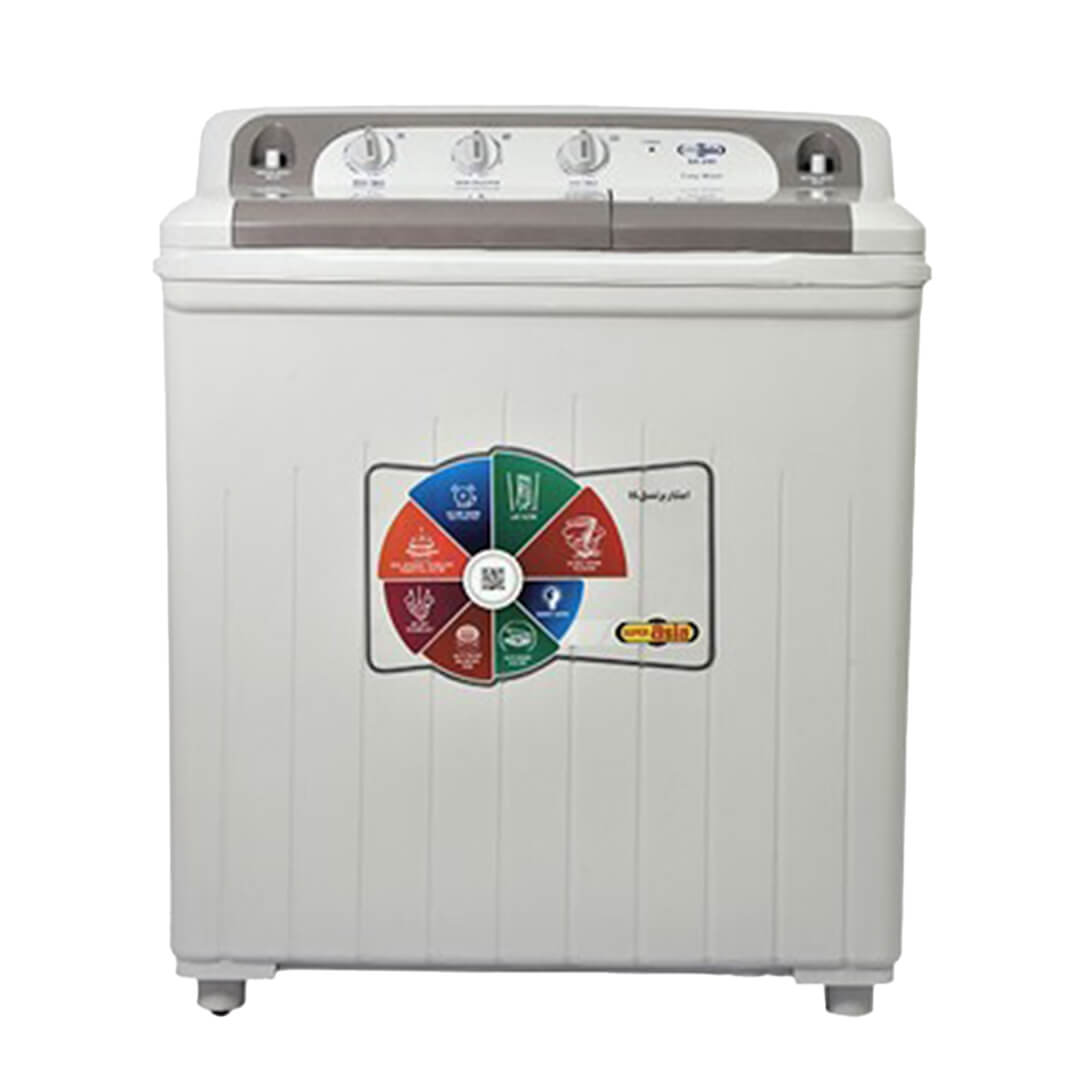 Super Asia Washing Machine SA-245 Easy Wash Scrub board with double storm pulsator 1 Year Brand Warranty